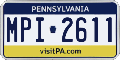 PA license plate MPI2611