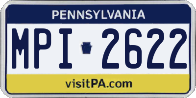 PA license plate MPI2622