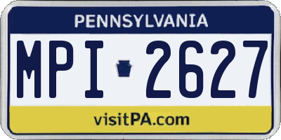 PA license plate MPI2627