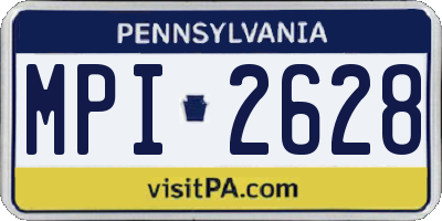 PA license plate MPI2628