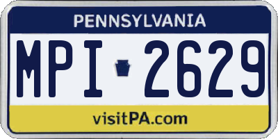 PA license plate MPI2629