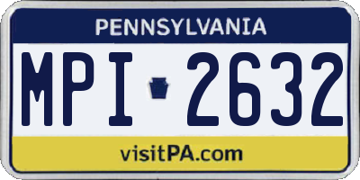 PA license plate MPI2632