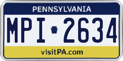 PA license plate MPI2634