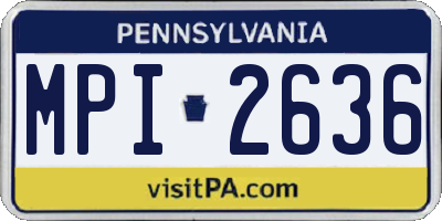 PA license plate MPI2636