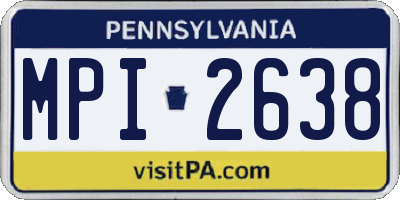 PA license plate MPI2638