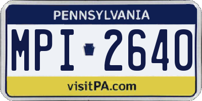 PA license plate MPI2640