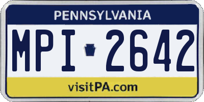 PA license plate MPI2642