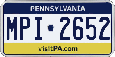 PA license plate MPI2652
