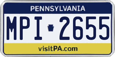 PA license plate MPI2655