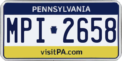 PA license plate MPI2658