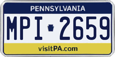 PA license plate MPI2659