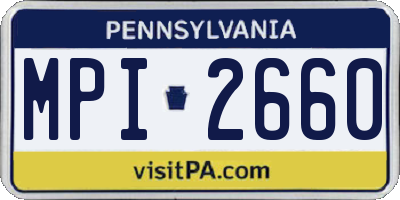 PA license plate MPI2660