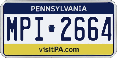 PA license plate MPI2664