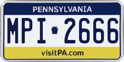PA license plate MPI2666