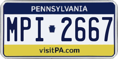 PA license plate MPI2667