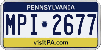 PA license plate MPI2677