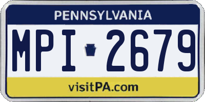 PA license plate MPI2679