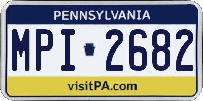 PA license plate MPI2682