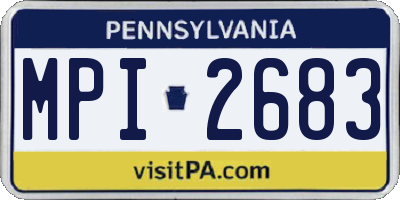 PA license plate MPI2683
