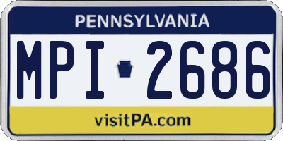PA license plate MPI2686