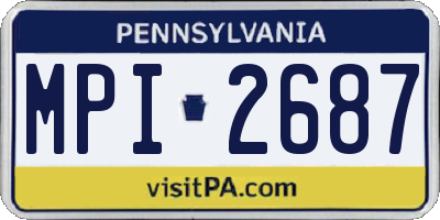 PA license plate MPI2687