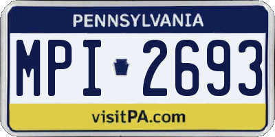 PA license plate MPI2693