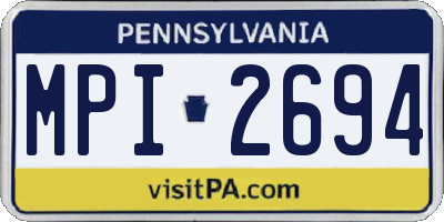 PA license plate MPI2694