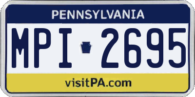 PA license plate MPI2695
