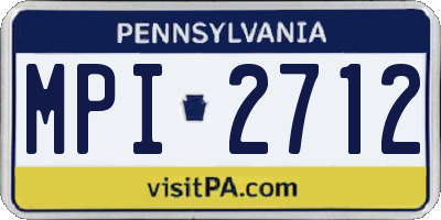 PA license plate MPI2712