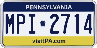 PA license plate MPI2714