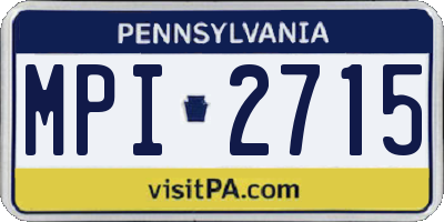 PA license plate MPI2715