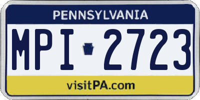 PA license plate MPI2723
