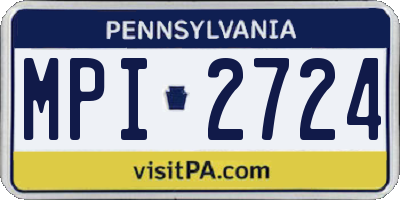 PA license plate MPI2724