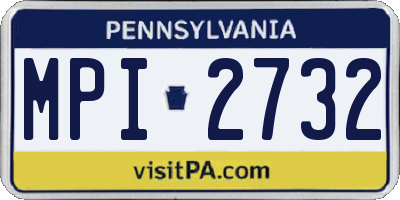 PA license plate MPI2732