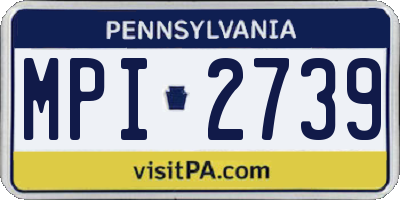PA license plate MPI2739