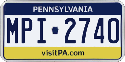 PA license plate MPI2740