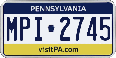 PA license plate MPI2745