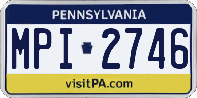 PA license plate MPI2746