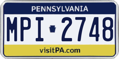 PA license plate MPI2748