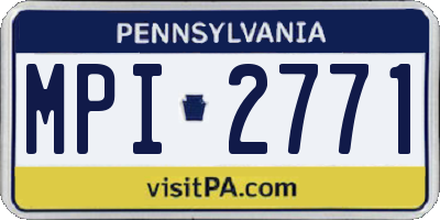 PA license plate MPI2771
