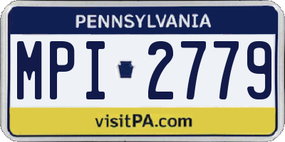 PA license plate MPI2779