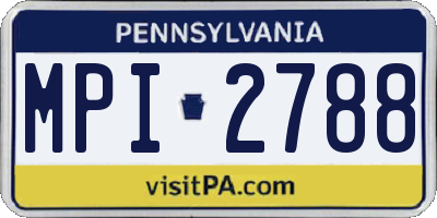 PA license plate MPI2788