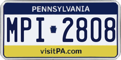 PA license plate MPI2808
