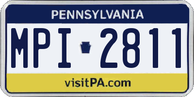 PA license plate MPI2811