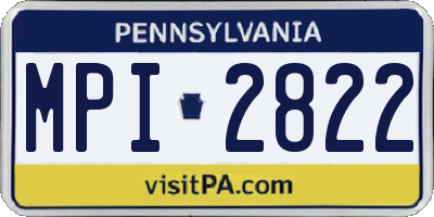 PA license plate MPI2822