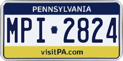 PA license plate MPI2824