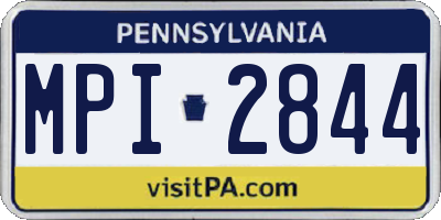 PA license plate MPI2844