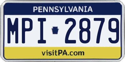 PA license plate MPI2879