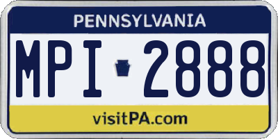 PA license plate MPI2888