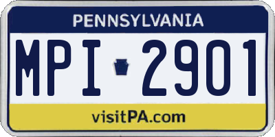 PA license plate MPI2901
